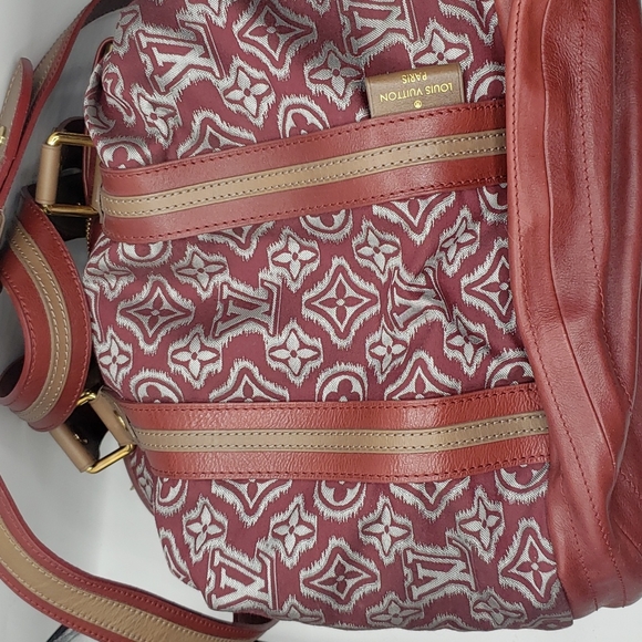 LOUIS VUITTON SIZE ONE SIZE COLOR BURGUNDY AND GRAY 100% AUTHENTIC - Picture 4 of 13